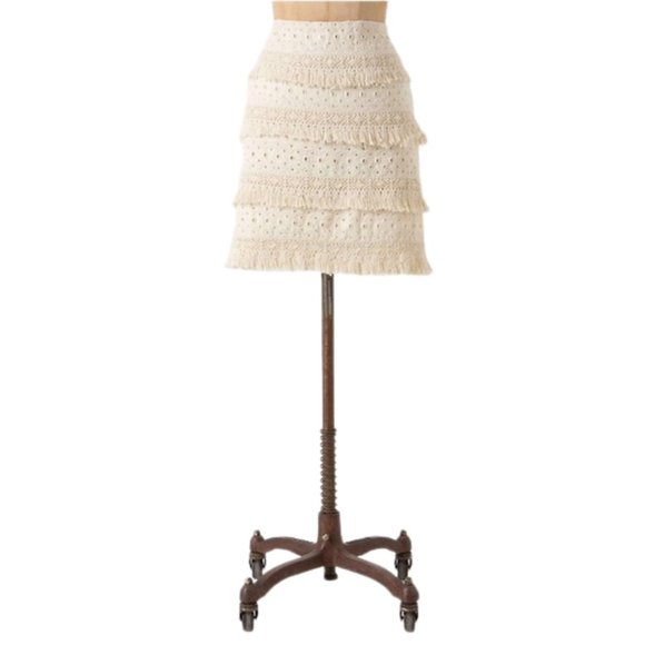 Anthropologie Dresses & Skirts - HD in Paris Tiered Fringe Eyelet Skirt